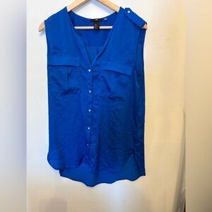 H&M Vibrant Blue Sleeveless Blouse